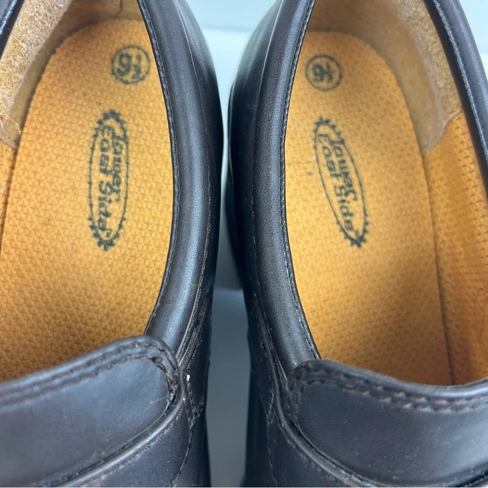 Y2K Vintage Lower East Side Chunky Loafers Dark Brown Size 9.5 Block Heels